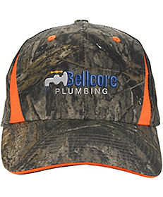 Business Caps and Hats: Camo Cap With Blaze Inserts